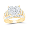 10kt Yellow Gold Round Diamond Heart Bridal Wedding Engagement Ring 2 Cttw