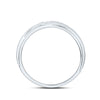 14kt White Gold Mens Round Channel-set Diamond Wedding Anniversary Band Ring 1/4 Cttw