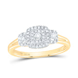 10kt Yellow Gold Round Diamond Solitaire Bridal Wedding Engagement Ring 1/4 Cttw