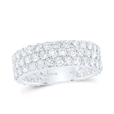 14kt White Gold Womens Round Diamond Pave Band Ring 2-7/8 Cttw
