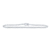 14kt White Gold Womens Round Diamond Studded Tennis Bracelet 3 Cttw