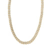 10kt Yellow Gold Mens Round Diamond 20-inch Cuban Link Chain Necklace 11-3/8 Cttw