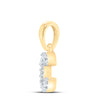 10kt Yellow Gold Womens Round Diamond C Initial Letter Pendant .03 Cttw