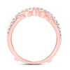 14kt Rose Gold Womens Round Diamond Wrap Enhancer Wedding Band 1 Cttw