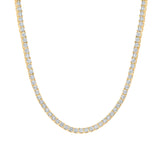 10kt Yellow Gold Mens Round Diamond 20-inch Link Chain Necklace 2-7/8 Cttw