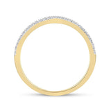 10kt Yellow Gold Round Diamond Oval Bridal Wedding Ring Band Set 1/3 Cttw