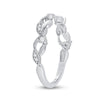 10kt White Gold Womens Round Diamond Vine Stackable Band Ring 1/6 Cttw