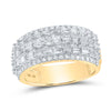 10kt Yellow Gold Mens Baguette Diamond Round Band Ring 1-3/4 Cttw