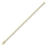 10kt Yellow Gold Mens Round Diamond Cluster Fashion Bracelet 3 Cttw