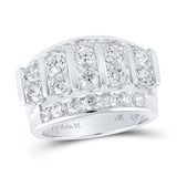 14kt White Gold Mens Round Diamond Band Ring 4 Cttw