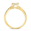 10kt Yellow Gold Womens Round Diamond Cluster Ring 1/4 Cttw