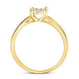 10kt Yellow Gold Womens Round Diamond Cluster Ring 1/4 Cttw