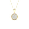 10kt Yellow Gold Womens Round Diamond Cluster Pendant 1/6 Cttw