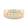 10kt Yellow Gold Mens Round Diamond Wedding Band Ring 1 Cttw