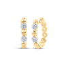 10kt Yellow Gold Womens Round Diamond Hoop Earrings 1/10 Cttw