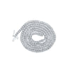 Sterling Silver Mens Round Diamond 20-inch Link Chain Necklace 1-1/3 Cttw
