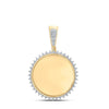 10kt Yellow Gold Mens Round Diamond Circle Charm Pendant 3/8 Cttw