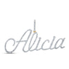 10kt Yellow Gold Womens Round Diamond ALICIA Name Pendant 7/8 Cttw