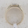 14kt Yellow Gold Mens Baguette Diamond Square Ring 3/4 Cttw