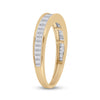 14kt Yellow Gold Womens Baguette Diamond Wedding Band 1/2 Cttw