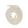 10kt Yellow Gold Mens Round Diamond 20-inch Link Chain Necklace 9-1/3 Cttw