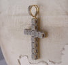 10kt Yellow Gold Mens Round Diamond Cross Charm Pendant 1 Cttw