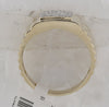 10kt Yellow Gold Mens Round Diamond Square Ring 1/4 Cttw