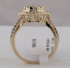 14kt Yellow Gold Womens Round Diamond Teardrop Pear Cluster Ring 1-1/2 Cttw