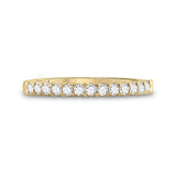 14kt Yellow Gold Womens Round Diamond Wedding Single Row Band 1/4 Cttw