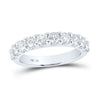 14kt White Gold Womens Round Diamond Wedding Band 1-1/4 Cttw