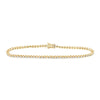 10kt Yellow Gold Womens Round Diamond Studded Tennis Bracelet 1-1/5 Cttw