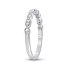 10kt White Gold Womens Round Diamond Stackable Band Ring 1/8 Cttw