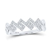 10kt White Gold Womens Round Diamond Stackable Band Ring 1/5 Cttw