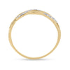 10kt Yellow Gold Womens Round Diamond Woven Twist Band Ring 1/12 Cttw