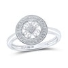 10kt White Gold Womens Round Diamond Circle Ring 1/10 Cttw