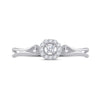10kt White Gold Womens Round Diamond Solitaire Promise Ring 1/10 Cttw