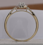 10kt Yellow Gold Round Diamond Bridal Wedding Ring Band Set 1/2 Cttw