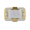 10kt Yellow Gold Mens Round Diamond Cluster Ring 1/2 Cttw