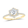 14kt Yellow Gold Round Diamond Solitaire Bridal Wedding Engagement Ring 1 Cttw