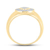 10kt Yellow Gold Mens Round Diamond Cluster Ring 1/5 Cttw