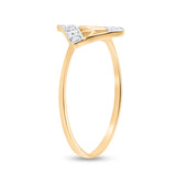 10kt Yellow Gold Womens Round Diamond Mom Accent Ring 1/20 Cttw