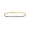 10kt Yellow Gold Mens Round Diamond Studded Link Bracelet 4-1/3 Cttw