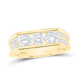 14kt Yellow Gold Mens Round Diamond Band Ring 2 Cttw