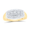 10kt Yellow Gold Mens Round Diamond Fluted Band Ring 1 Cttw
