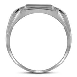 10kt White Gold Mens Round Diamond Square Cluster Ring 1/3 Cttw