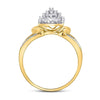 10kt Yellow Gold Womens Round Diamond Cluster Ring 1/6 Cttw