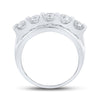 14kt White Gold Mens Round Diamond Band Ring 4 Cttw