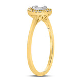 14kt Yellow Gold Womens Round Diamond Oval Ring 1/6 Cttw