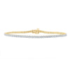 10kt Yellow Gold Mens Round Diamond 9-inch Single Row Link Bracelet 1/2 Cttw