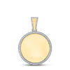 14kt Yellow Gold Mens Round Diamond Memory Circle Charm Pendant 5/8 Cttw